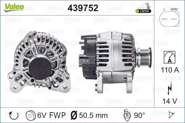 Valeo 439752 - Ģenerators adetalas.lv