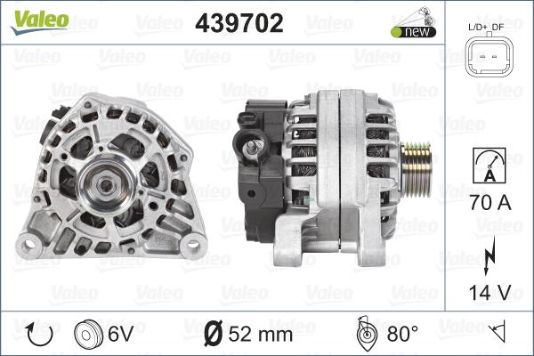 Valeo 439702 - Ģenerators adetalas.lv