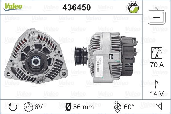 Valeo 436450 - Ģenerators adetalas.lv