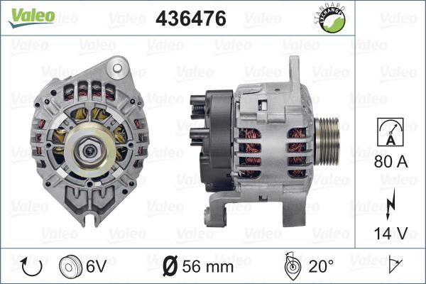 Valeo 436476 - Ģenerators adetalas.lv