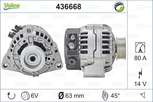 Valeo 436668 - Ģenerators adetalas.lv