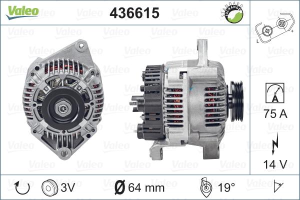 Valeo 436615 - Ģenerators adetalas.lv