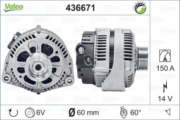 Valeo 436671 - Ģenerators adetalas.lv