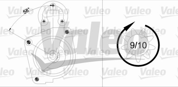 Valeo 436008 - Starteris adetalas.lv