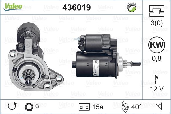 Valeo 436019 - Starteris adetalas.lv