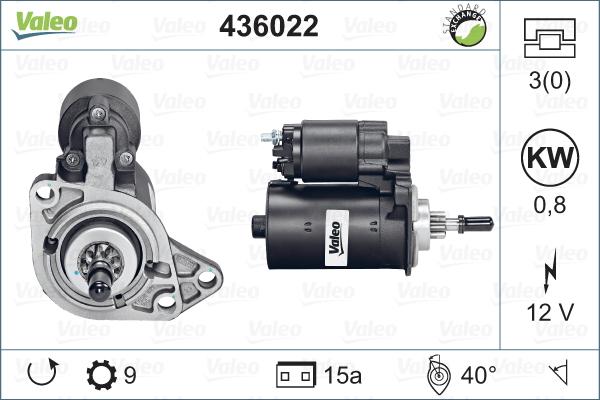 Valeo 436022 - Starteris adetalas.lv