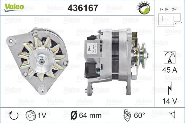 Valeo 436167 - Ģenerators adetalas.lv