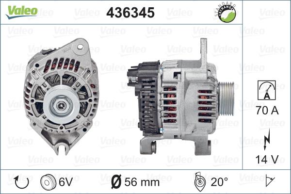 Valeo 436345 - Ģenerators adetalas.lv