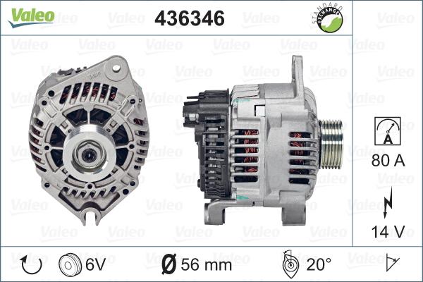 Valeo 436346 - Ģenerators adetalas.lv