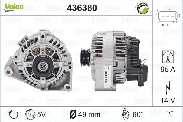 Valeo 436380 - Ģenerators adetalas.lv