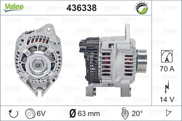 Valeo 436338 - Ģenerators adetalas.lv