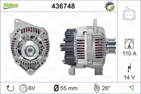 Valeo 436748 - Ģenerators adetalas.lv