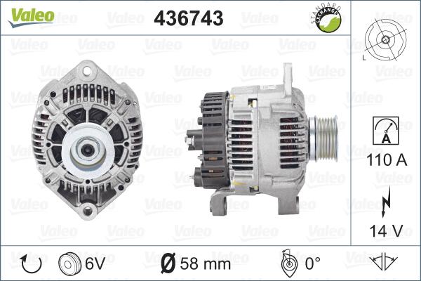 Valeo 436743 - Ģenerators adetalas.lv