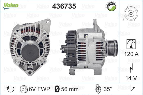 Valeo 436735 - Ģenerators adetalas.lv