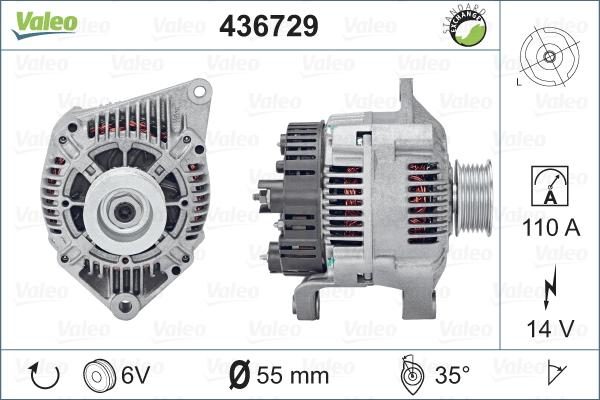 Valeo 436729 - Ģenerators adetalas.lv