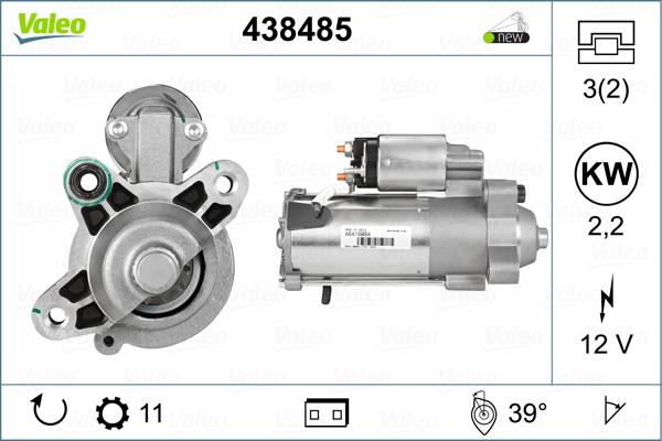 Valeo 438485 - Starteris adetalas.lv