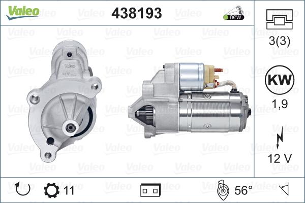 Valeo 438193 - Starteris adetalas.lv