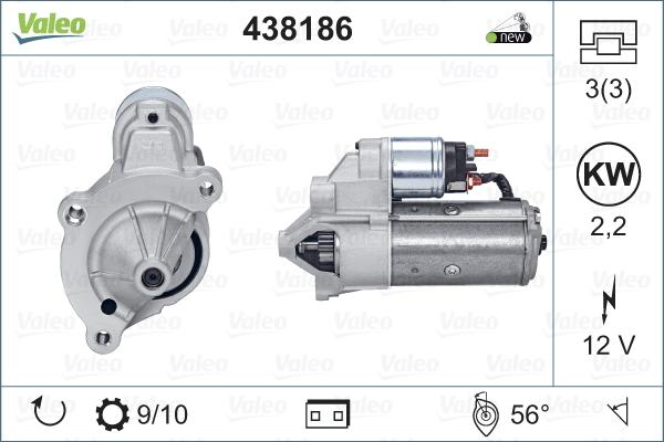 Valeo 438186 - Starteris adetalas.lv