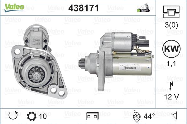 Valeo 438171 - Starteris adetalas.lv