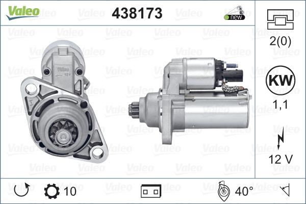 Valeo 438173 - Starteris adetalas.lv