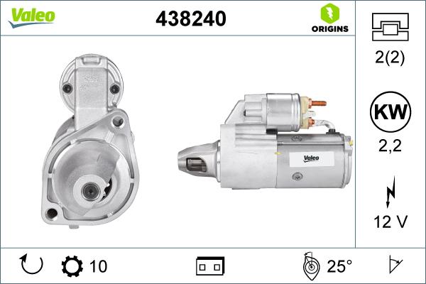 Valeo 438240 - Starteris adetalas.lv