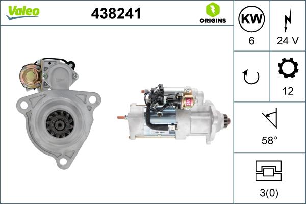 Valeo 438241 - Starteris adetalas.lv