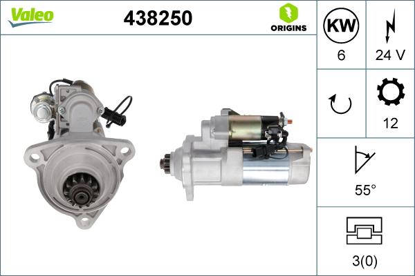 Valeo 438250 - Starteris adetalas.lv