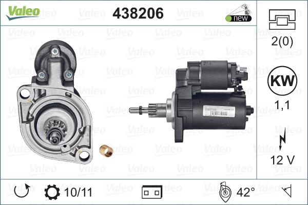 Valeo 438206 - Starteris adetalas.lv