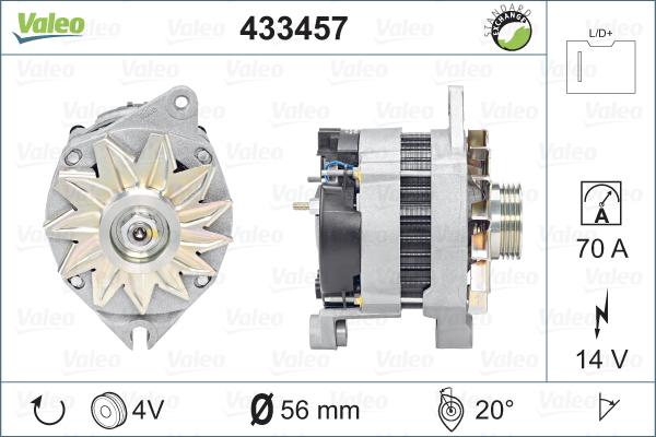 Valeo 433457 - Ģenerators adetalas.lv