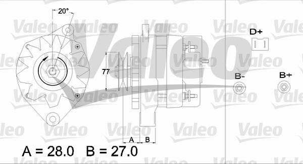 Valeo 433407 - Ģenerators adetalas.lv