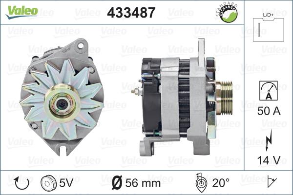 Valeo 433487 - Ģenerators adetalas.lv