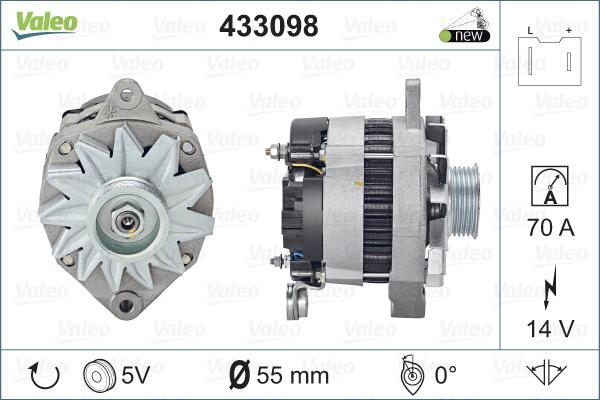 Valeo 433098 - Ģenerators adetalas.lv