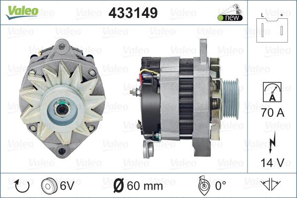 Valeo 433149 - Ģenerators adetalas.lv