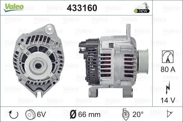 Valeo 433160 - Ģenerators adetalas.lv