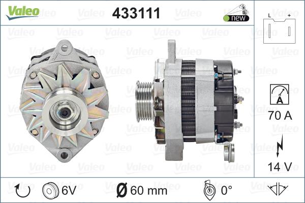 Valeo 433111 - Ģenerators adetalas.lv