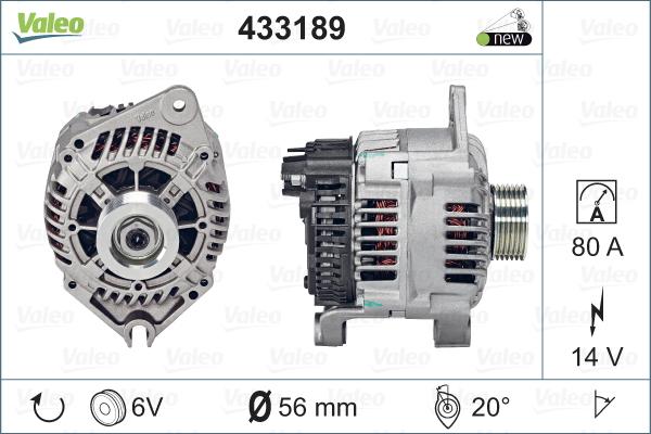 Valeo 433189 - Ģenerators adetalas.lv