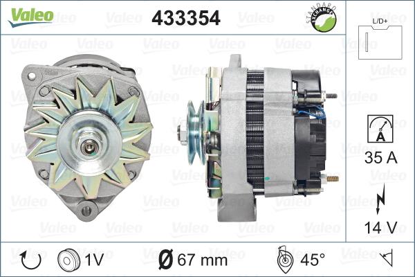 Valeo 433354 - Ģenerators adetalas.lv