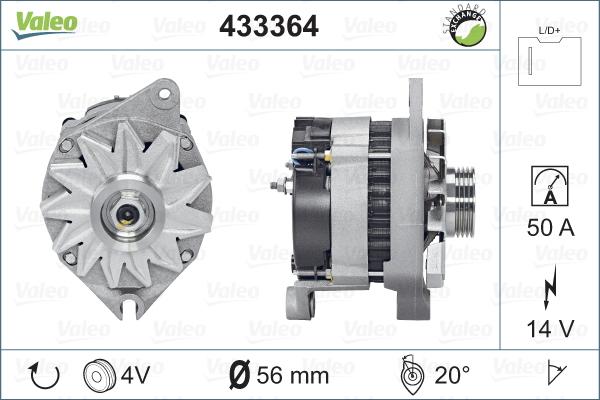 Valeo 433364 - Ģenerators adetalas.lv