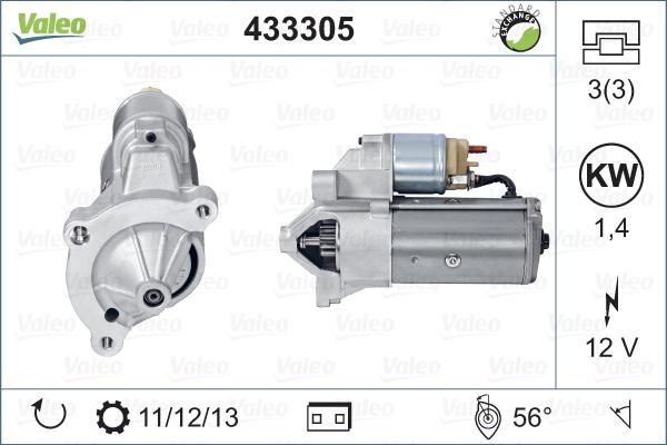 Valeo 433305 - Starteris adetalas.lv