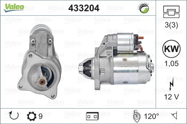 Valeo 433204 - Starteris adetalas.lv