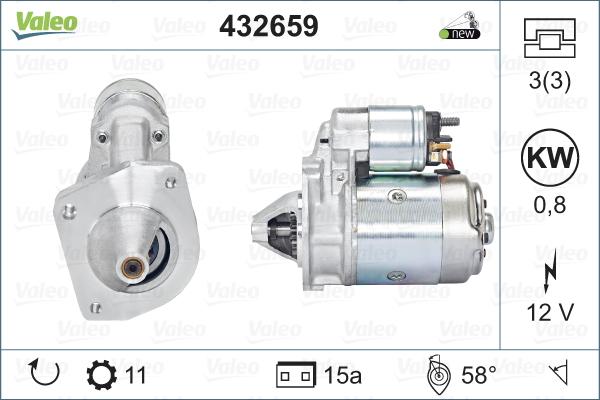 Valeo 432659 - Starteris adetalas.lv