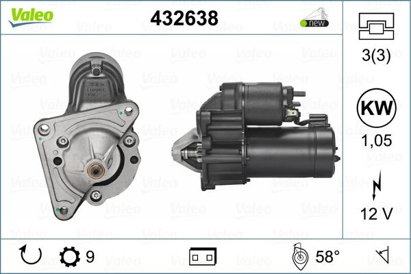 Valeo 432638 - Starteris adetalas.lv