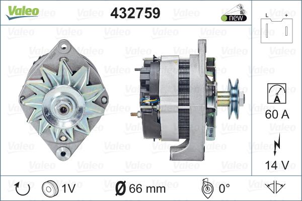 Valeo 432759 - Ģenerators adetalas.lv