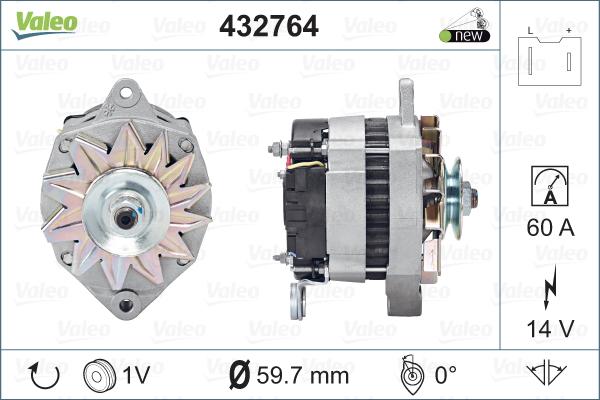 Valeo 432764 - Ģenerators adetalas.lv