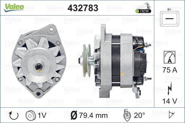 Valeo 432783 - Ģenerators adetalas.lv