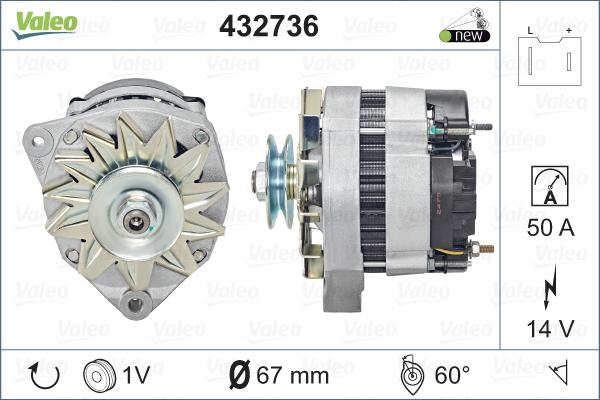 Valeo 432736 - Ģenerators adetalas.lv