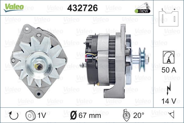 Valeo 432726 - Ģenerators adetalas.lv