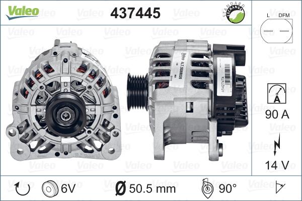 Valeo 437445 - Ģenerators adetalas.lv