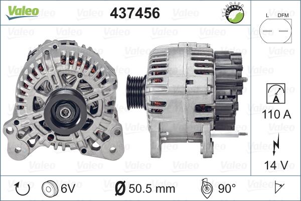 Valeo 437456 - Ģenerators adetalas.lv