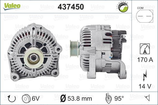 Valeo 437450 - Ģenerators adetalas.lv